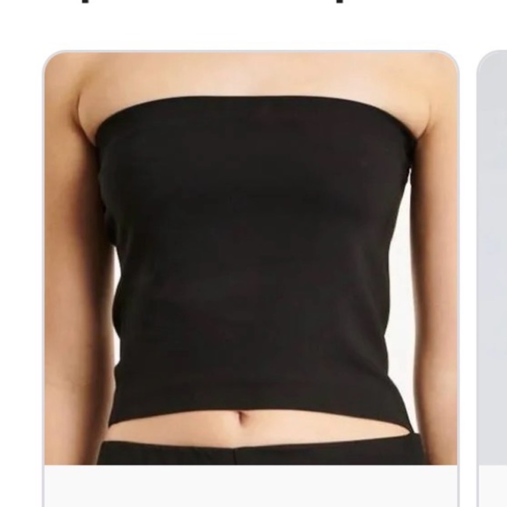 NWT‎ Sprwmn Tube top Black viscose fabric size medium